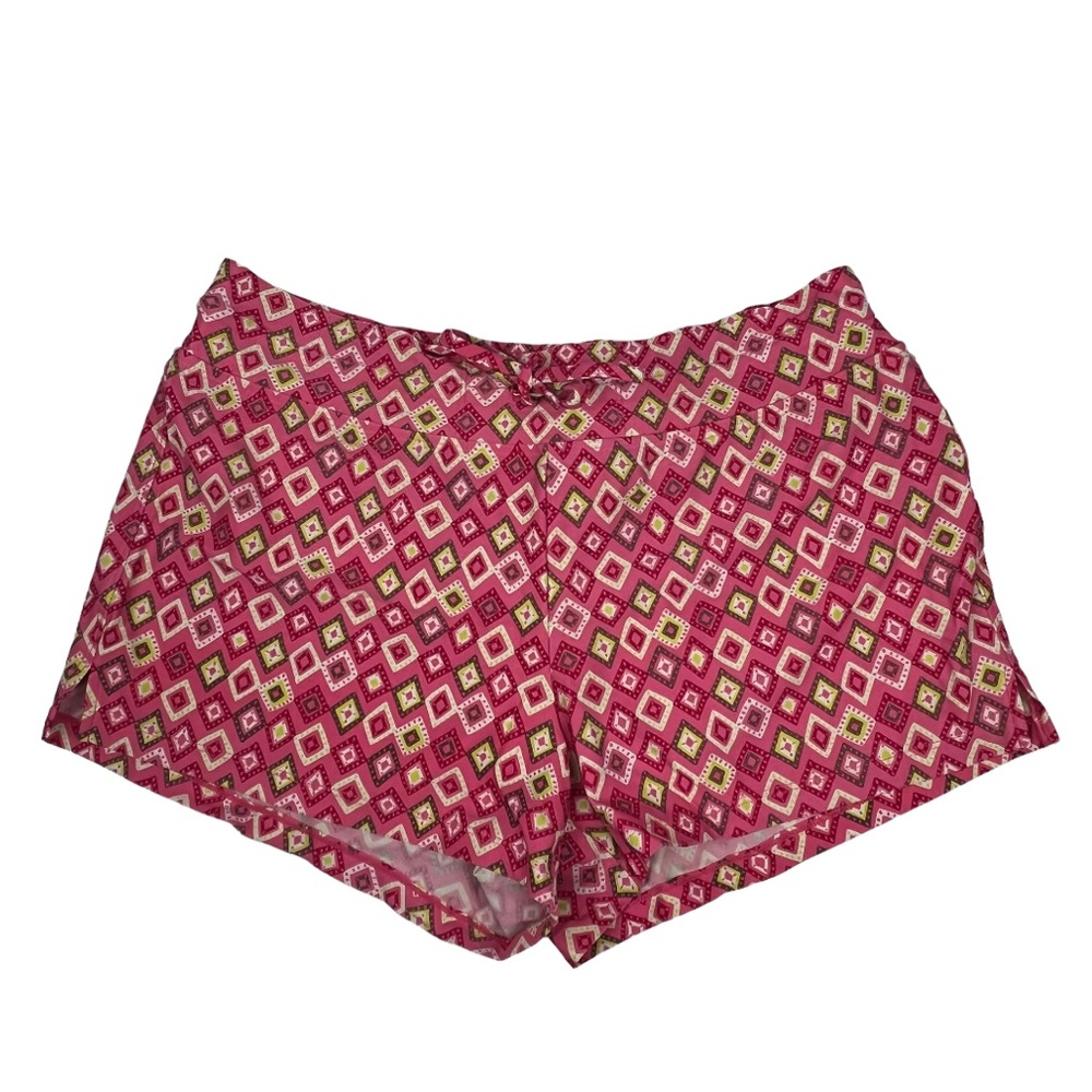 Athleta Lined Auroville Print Swim Shorts with Drawstring Sz: M